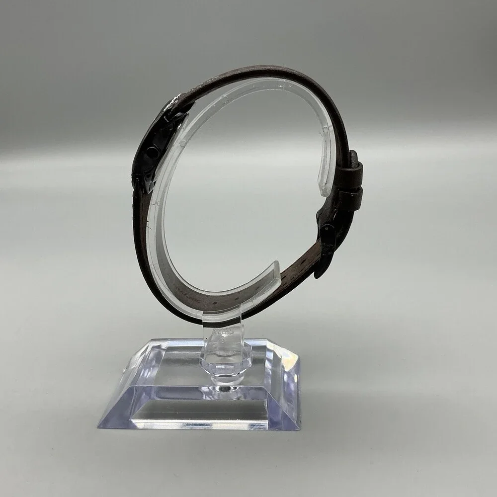 Skagen Womens Watch 23mm Brown Dial Crystal Brown Leather 833XSSLALH New Battery